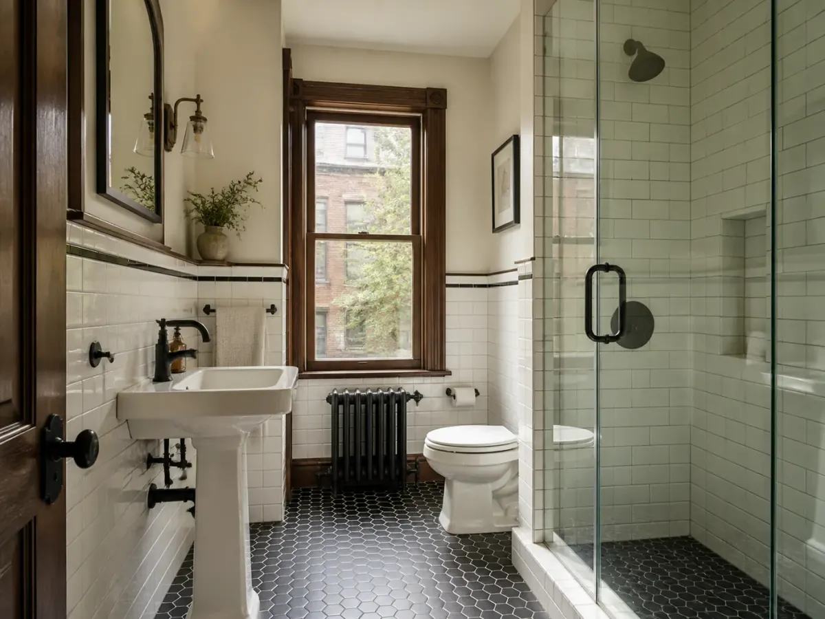 Classic bathroom renovation in an older Mount Vernon home