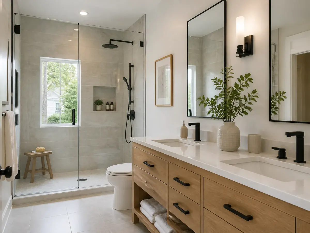 Modern bathroom renovation in a White Plains residence