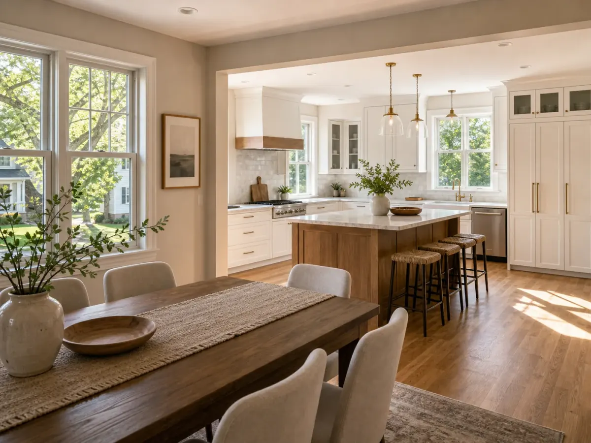 Open kitchen and dining renovation in White Plains